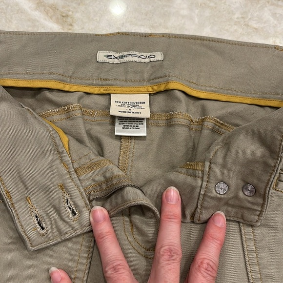 NEW ExOfficio Boot Cut Khaki Chino Pants Multi-Pocket Travel Style Size 8 - Picture 4 of 11